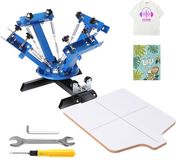 Vevor Zeefdrukpers T-shirt Zeefdrukmachine 1 Kleuren + 1 Station