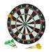 Idena Dartbord met 2 zijden, Diameter 29 cm, Incl. 6 Dartpijlen en Spelinstructies