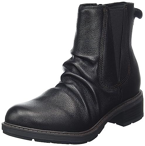 Clarks Hearth Rose Modieuze dameslaarzen, zwart leer, 35,5 EU
