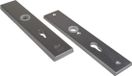 Ami Deurbeslag Vhb 251/50 Aluminium Grijs Langschild Rechthoekig Met Cilindergat Buitendeur