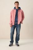 Sissy-Boy Roze Corduroy Overhemd Lange Mouw Regular Fit Katoen Klassieke Kraag Borstzak Knopen Effen Casual Mannen M