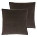 Evans Lichfield Sunningdale polyester gevulde kussens (Twin Pack), truffel, 50 x 50 cm