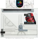 Merkloos / Sans marque Tekenbord A4 - Professioneel en Ergonomisch Ontwerp - Inclusief Tragetasche en Schiebelineal