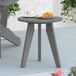 Table d'appoint ronde sans marque pour salon et jardin - Table de canapé multifonctionnelle grise