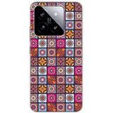 Xiaomi Bedrukt siliconen hoesje compatibel met Xiaomi 14 Patchwork mandala