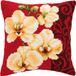 Vervaco Kruissteekkussen Kit Witte Orchideeën 40 x 40 cm