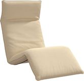 vidaXL Ligstoel, inklapbaar, beige, 175 x 54 x 8,5 cm, Oxford-stof