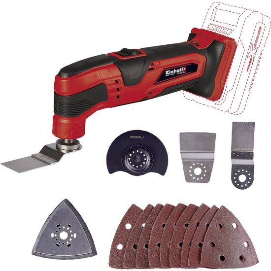Einhell Accu Multitool TC-MG 18 Li Solo - Power X-Change - 18 V - Incl. accessoires - Excl. accu en lader