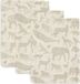 Jollein Hydrofiel Washandje 15x20cm Animals Nougat - 3 Stuks