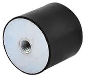 RS PRO Rubberen trildemper, binnendraad-buffer M12, Ø 50 mm x 50 mm, 60 Shore A, verpakking van 2 stuks