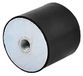 RS PRO Rubberen trildemper, binnendraad-buffer M12, Ø 50 mm x 50 mm, 60 Shore A, verpakking van 2 stuks