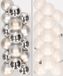 Decoris Kaemingk B.V. 32x Kunststof Kerstballen Mix Zilver/Wit 4 cm