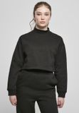 Urban Classics Oversized High Neck Crew Crop Sweater/Trui Zwart 5XL