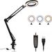 Happyment Loeplamp met Led verlichting - 5X Vergroot - Vergrootglas met lamp - Bureaulamp - 10 dioptrie - Zwart