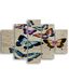 Homemania Wandafbeelding, vlinders, 5 dieren per woonkamer, meerkleurig, 95 x 0,3 x 60 cm, HM205MDF281, MDF