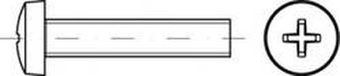 TOOLCRAFT TO-5430873 Boulon à tête cylindrique M2,5 12 mm Phillips Acier zingué par galvanisation 200 pièce(s)