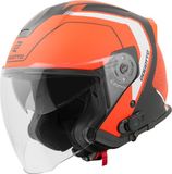 Bogotto H586 BT Illus Zwart Oranje Bluetooth Jethelm - Helm