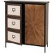 Mendler Commode De Pharmacien Hwc-o79, Armoire Haute Avec Compartiments De Rangement, Look Vintage Shabby 94x80x35cm, Naturel Cl