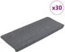 vidaXL - Trapmatten - zelfklevend - 30 st - 65x24,5x3,5 cm - grijs