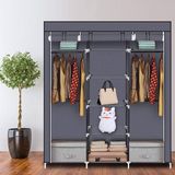 Songmics Kledingkast XXL Grijs - Opvouwbare Kledingkast- Kledingkast stof - B150xD45xH175 cm