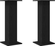 vidaXL Plantenstandaard 2 stuks Zwart Eikenhout 30 x 30 x 80 cm Hout