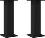 vidaXL Plantenstandaard 2 stuks Zwart Eikenhout 30 x 30 x 80 cm Hout