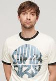 Superdry Photographic T-shirt met logo Heren Winter White XXL