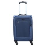 d & n Travel Line 6854 4-wiel cabinewagen 55 cm - Zachte bagage - Combinatieslot - blau grau petrol
