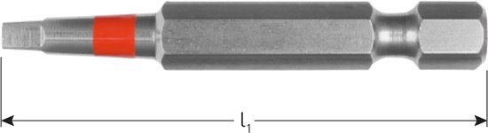 Rotec 1/4" insertbit SQ2 L=50 mm VPE 10 stuks