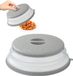 Deux couvercles de micro-ondes pliables avec une grille, plaque anti-éclaboussures pour assiettes de micro-ondes. Empêche les éclaboussures et peut également être utilisé comme panier-filtre pour fruits et légumes. Sans BPA
