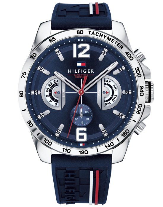 Tommy Hilfiger Decker TH1791476 Heren Horloge - Blauw - 46mm