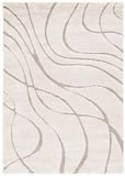 Safavieh Florida Shag Collection Hoogpolig tapijt voor woonkamer, eetkamer, slaapkamer, crème en beige, 61 x 91 cm