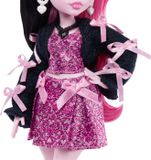 Monster High Draculaura poupée, robe rose et noire, avec accessoires, JHK29