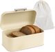Merkloos Relaxdays Broodtrommel aanrecht - 15,5 x 30 x 21 cm - met broodzak - beige