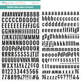 Craftelier Zelfklevende alfabetstickers met hoofdletters en kleine letters, cijfers en speciale tekens voor scrapbookingsprojecten, decoratie, kleur: zwart
