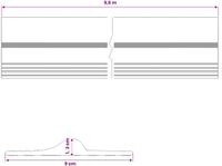 vidaXL Garage Vloerafdichting Zwart en Geel 12 x 90 mm 5,5 m PVC