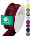 Halbach Seidenbänder Premium cadeaulint met draadrand, breedte 40 mm, lengte 25 m, Öko-Tex 100 gecertificeerd lint, taftlint, made in Germany, kleur: donkerrood