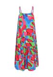 aleida Zomerjurk blauw / jade groen / lila / pink