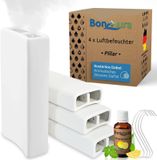 BonAura® Humidificateur d'air chauffage céramique I Crochet & huile parfumée [lot de 4, 400ml]
