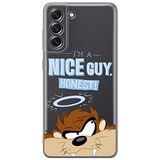 ERT GROUP mobiel telefoonhoesje voor Samsung S21 FE origineel en officieel erkend Looney Tunes patroon Tasmanian 003