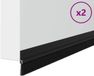 vidaXL Zelfklevende Deurborstels 2 st Zwart 100 cm Aluminiumlegering