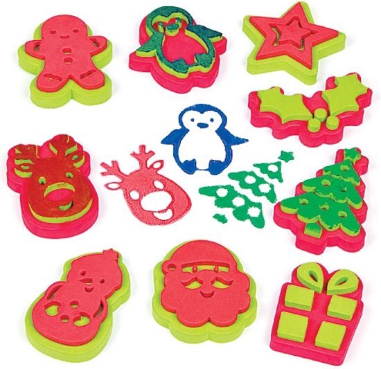 Baker Ross Kerststampels set van 10