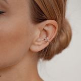 Hey Happiness Bloesem Earcuff 925 Zilver - Bloem Zirkonia