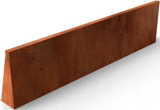 Merkloos Geroba Fronta Keerwanden Cortenstaal recht stuk 2000 x 200 x 500 mm