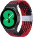 By Qubix - Braided Nylon Smartwatch Bandje - Rood/Zwart - 22mm - Geschikt voor Garmin Vivoactive 4 / 4L
