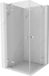 Mexen Lunar Duo porte pivotante cabine de douche 70 x 70 cm, transparent, nickel brossé