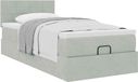 Maison Exclusive Cadre de lit ottoman avec matelas, gris clair, 90x190 cm, velours