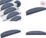 vidaXL Tapis d'escalier auto-adhésifs 5 pièces 65x21x4 cm bleu