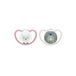 NUK 10176345 Perfect Match Air Night Babyfopspeen met vrije luchtdoorvoer Silicone Beige, Roze