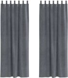 vidaXL Gordijnen 2 stuks Lichtgrijs 140 x 260 cm fluweel